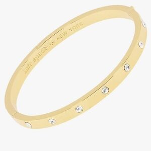 kate spade Gold Crystal-Studded Slim Bangle Bracelet/ Free Mystery Gift